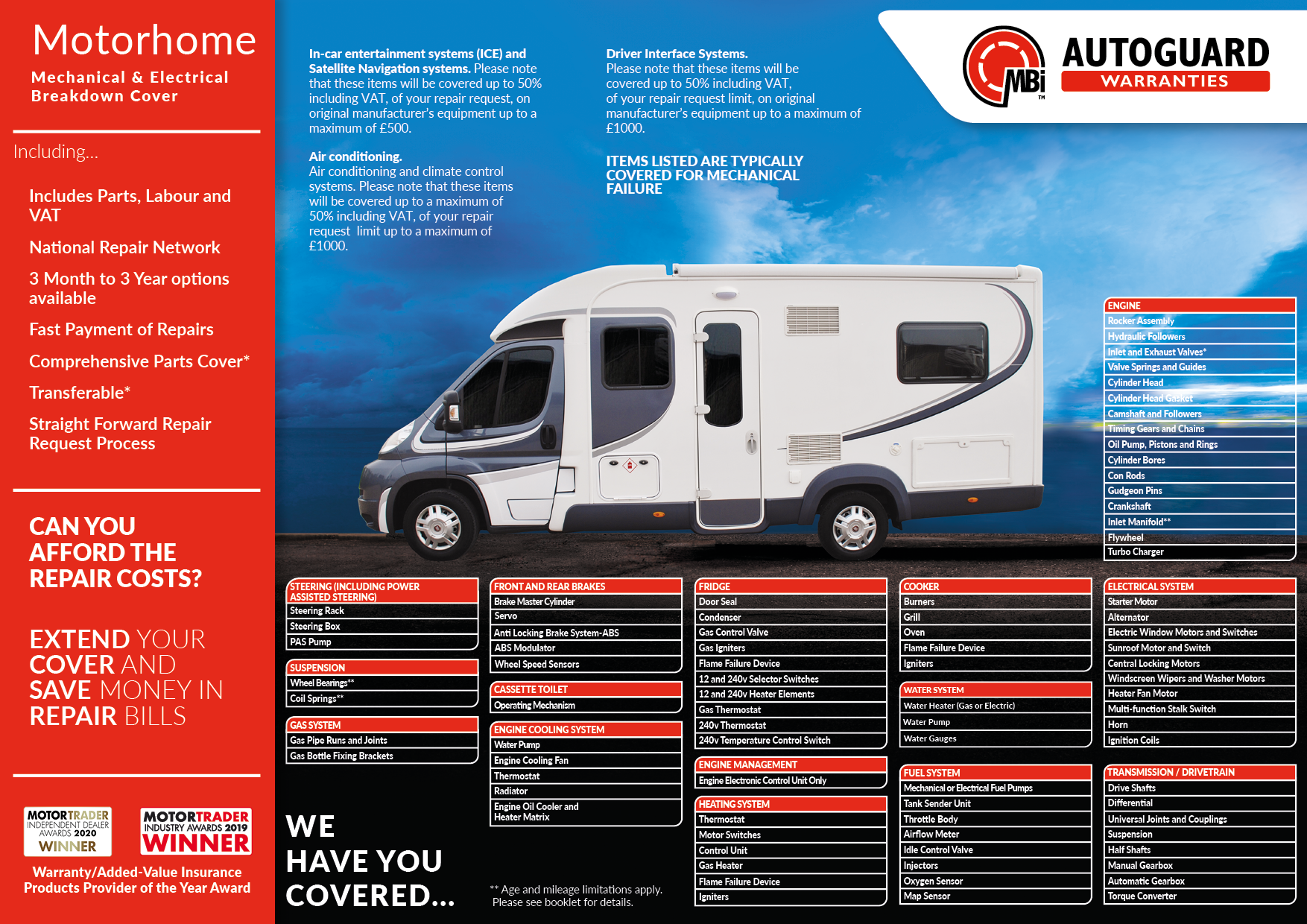 Autoguard Motorhome with Roadside Recovery Warranty